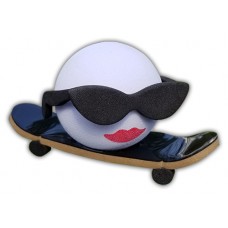 Coolballs Cool Skate Chick Car Antenna Topper / Mirror Dangler / Auto Dashboard Accessory